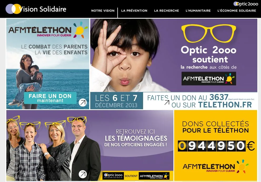 1200 opticiens du réseau Optic 2OOO  mobilisés pour le Téléthon !