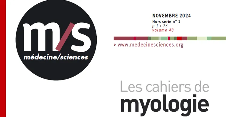 Vignette Actualité sur les Cahiers de Myologie de novembre 2024