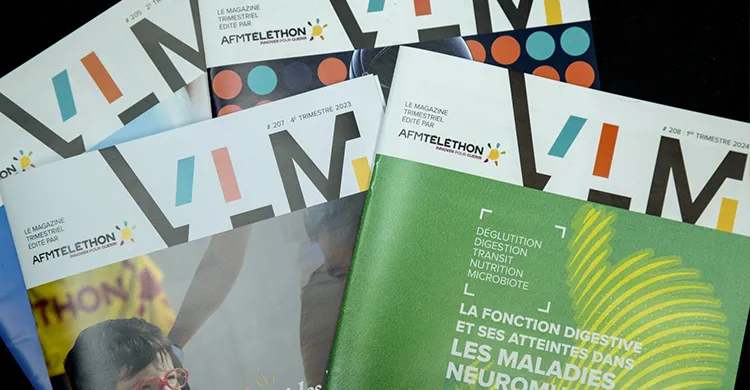 Couvertures de VLM, le magazine de l'AFM-Téléthon