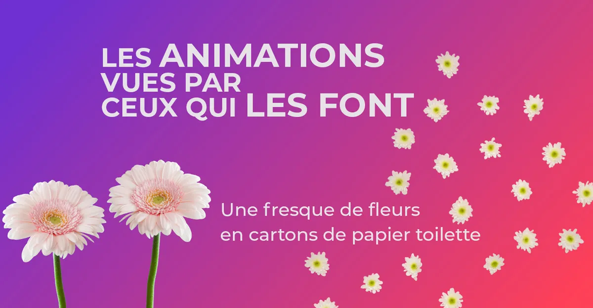 fleurs en cartons de papier toilette téléthon 2022