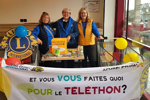 Les membres du Lions Club mobilisés sur le terrain pour le Téléthon