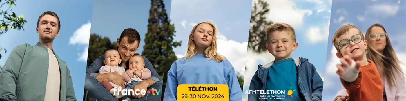 Couverture pour le réseau social LinkedIn du Téléthon 2024