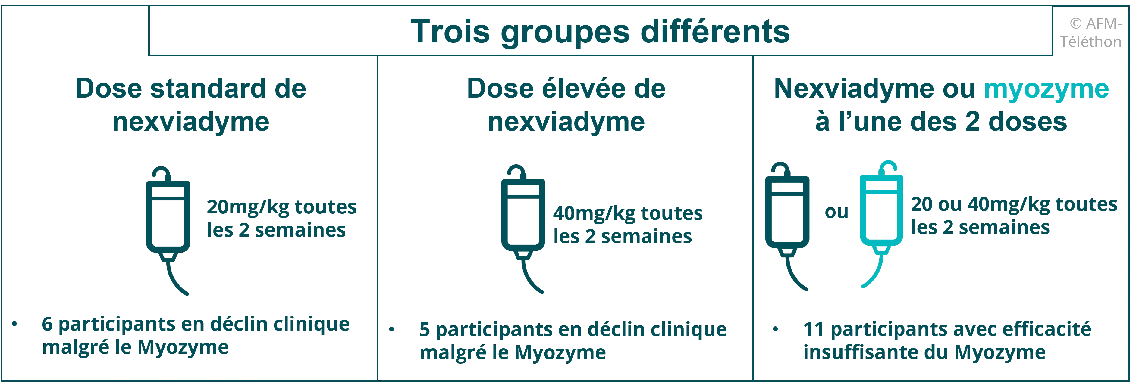 Infographie - Mini COMET Trois groupes différents