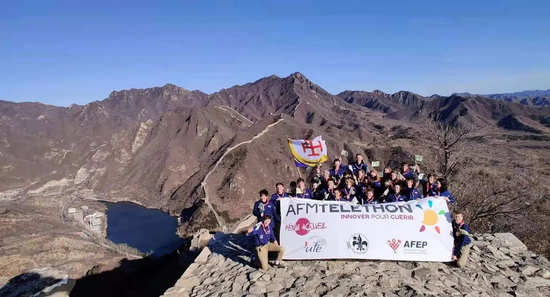 Sur la Grande Muraille de Chine