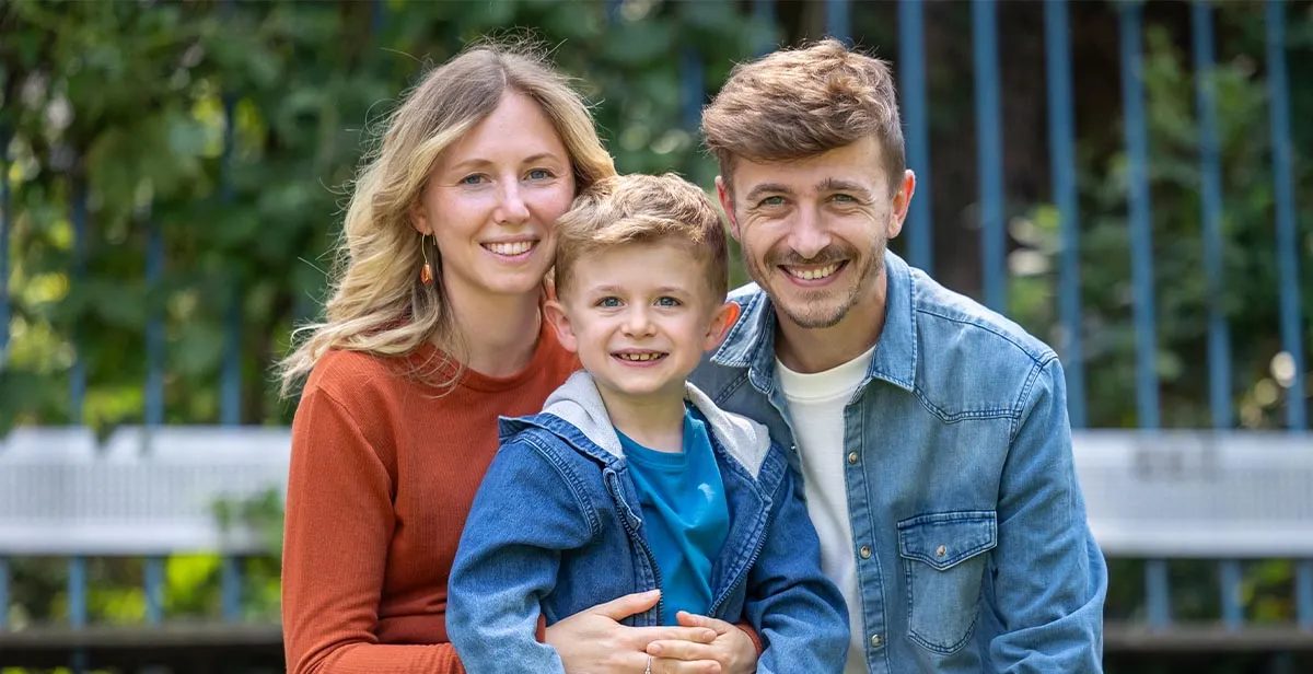 Sacha et ses parents Hélène et Edouard