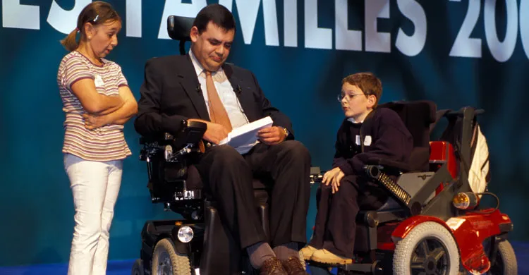 Eric Molinié ancien président de l'AFM-Téléthon aux Journées des familles